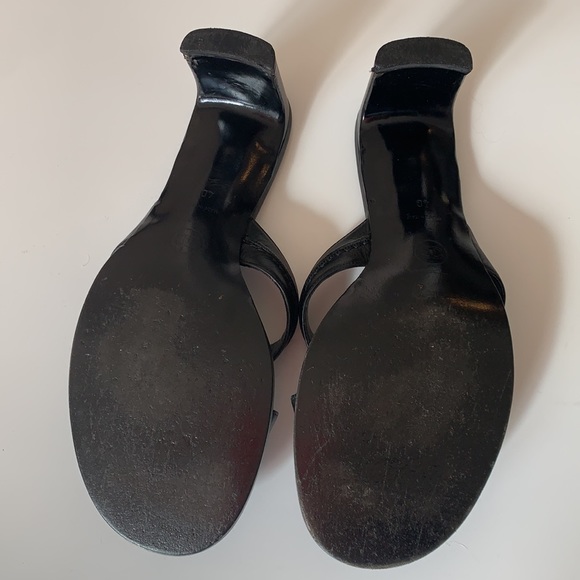 Chanel black leather slides - Picture 6 of 9